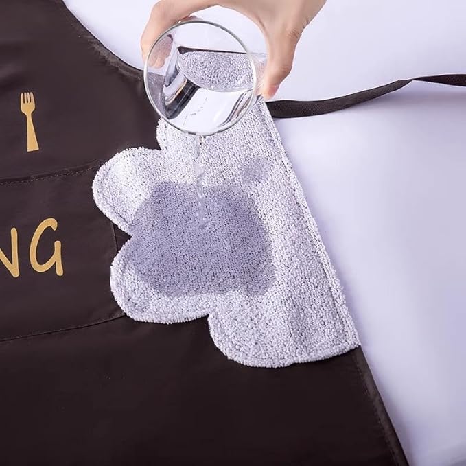 Image of HROY Kitchen Apron for Women & Men with Pocket & Side Towel | Kitchen Apron for Women & Men with Pocket & Side Towel | Reusable Cooking Chef Apron for Home Kitchen