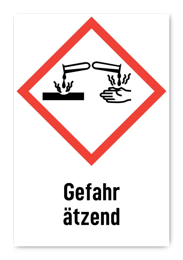 Adesivo sostanza pericolosa | GHS01: Esplosivo | 10 x 10 cm | Simbolo di pericolo | Etichettatura GHS avvertimento attenzione avviso indicazione | hin151