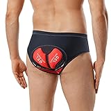 HOMTOL Radunterhose Slip Herren mit Sitzpolster Radlerhose Unterwäsche 3D Gepolsterte Fahrradhose Kurz Atmungsaktive schnelltrocknende stoßfeste Fahrrad Unterhose