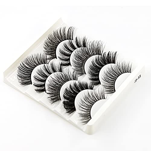 AMIGOGO False Eyelashes - Curling multi-nivel 3D, aspecto natural, estilo de maquillaje,...