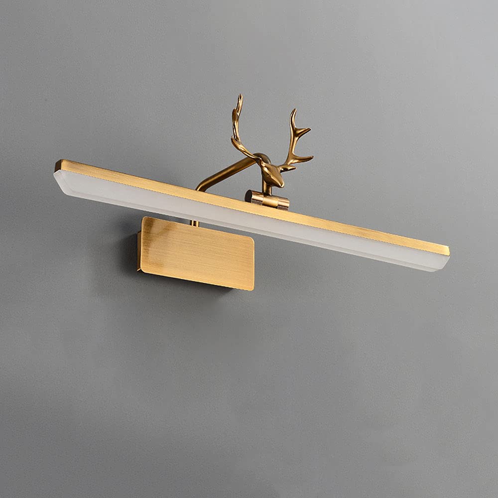 Lampada Specchio per Trucco Frontale a Led, Illuminazione per Bagno Bianca Naturale per Tavolo Trucco, Luci per Quadri, Lampade per Specchi da Parete 11W 4000K/Brass
