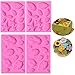 Gurxi Leaf Stampo per Dolci in Silicone Fondente Foglie Leaf Stampo per Dolci Foglie Strumenti di Silicone Fondente Decorazione per Decorare Torta Pane Gelatina Condizionamento Cibo Cioccolato 4 Pezzi