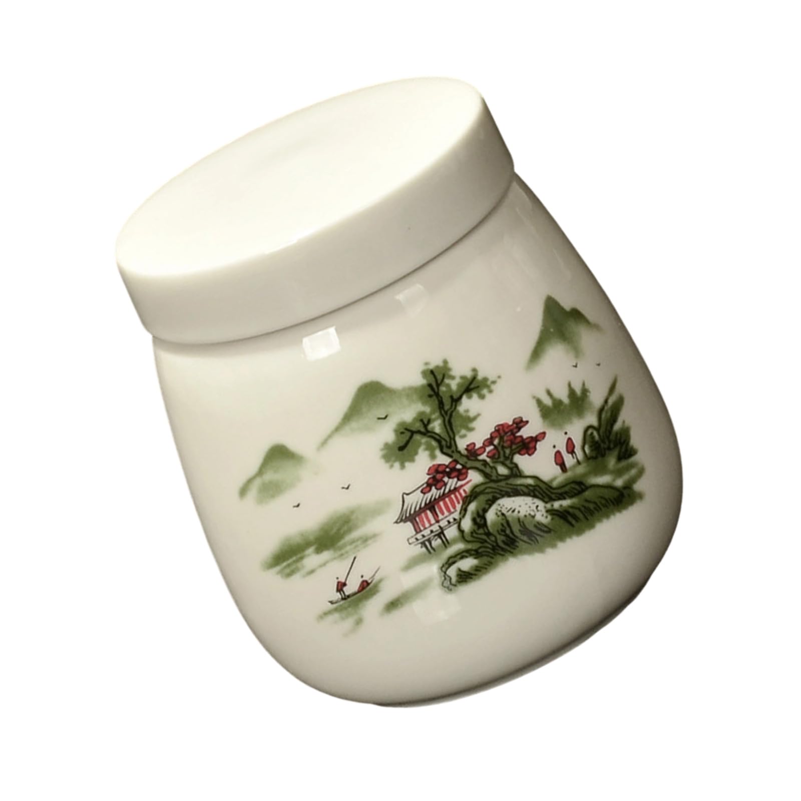 Oxxggkao Chinese Floral Ceramic Steaming Bowl 220ml Coddled Eggs Cup with Lid Perfect for Eggs Soup and Congee Chinese Steamer