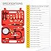 Acymner Fuel Injector Pump Pressure Gauge Tester Kit | Automotive Gas Gasoline Fuel Oil Injection Test Tool Set 0-140PSI,TU-114 Fuel Pressure Tester Kit for Testing Auto Car Truck Motorcycle