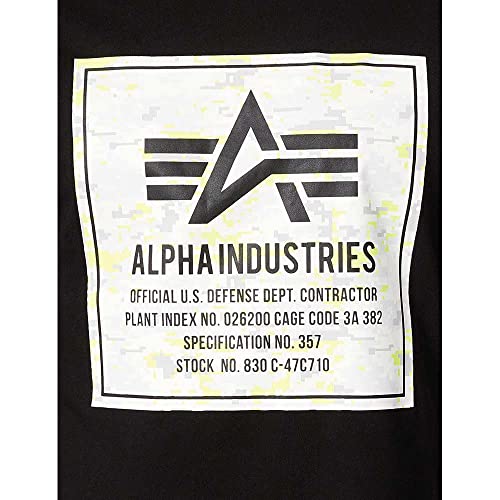 Alpha Industries Camo Block T T-Shirt für Herren Black/Digi White Camo – Ansicht 4