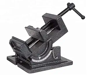 Tonchean 4.25 Inch Drill Press Bench Vise 0-90 Degree Swivel Industrial Strength Angle Vise Heavy Cast Iron Cradle Style Drill Clamp Vice