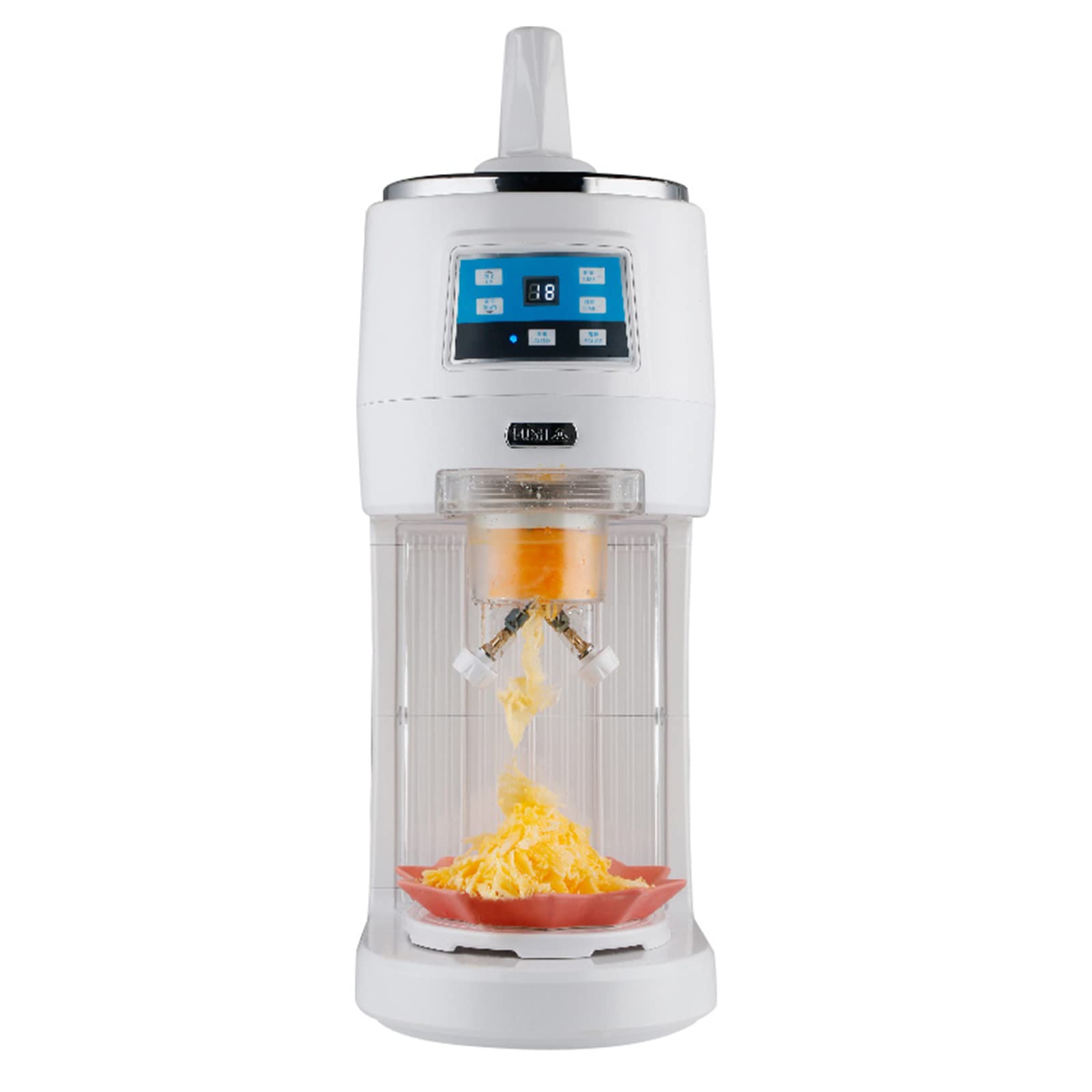 Creatore Automatico di Coni di Neve da 300 W, tritaghiaccio Commerciale, Spessore 1400 Giri/min Regolabile, Macchina per la rasatura del Ghiaccio, Macchina per la rasatura del Ghiaccio