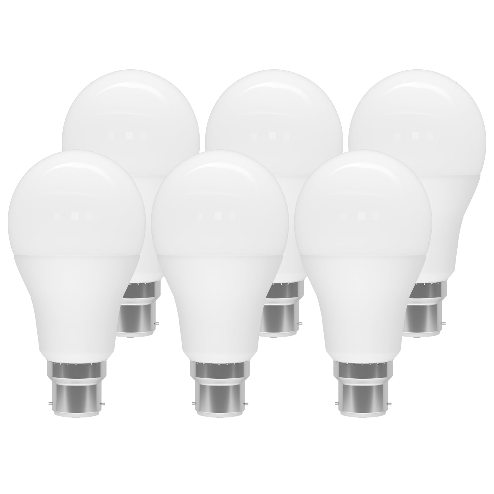 ORALUCE Bayonet Light Bulb 100W Equivalent, Warm White 3000K B22 Bulb LED, 1200LM 12W Energy Saving Light Bulbs, A60 GLS Led Bulbs for Living Room, Bathroom, Home Office, Non-dimmable, Pack of 6 — image 1