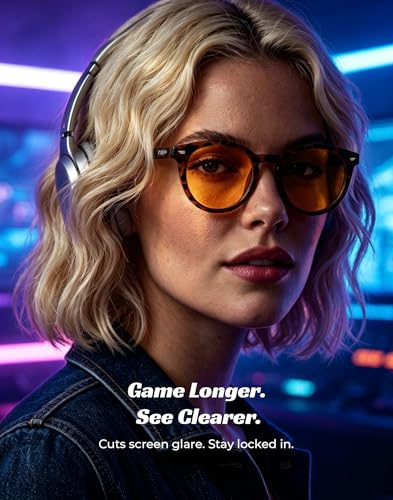 Image of TIJN Blue Light Blocking Glasses Men Women Vintage Thick Round Rim Frame Eyeglasses