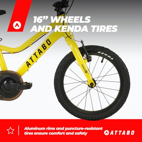 Vélo débutant 16 ATTABO Ease rouge léger et durable pour enfant