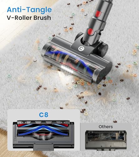 Aspirateur sans fil CHEBIO 500W pour sols et moquettes avec balai léger - 4
