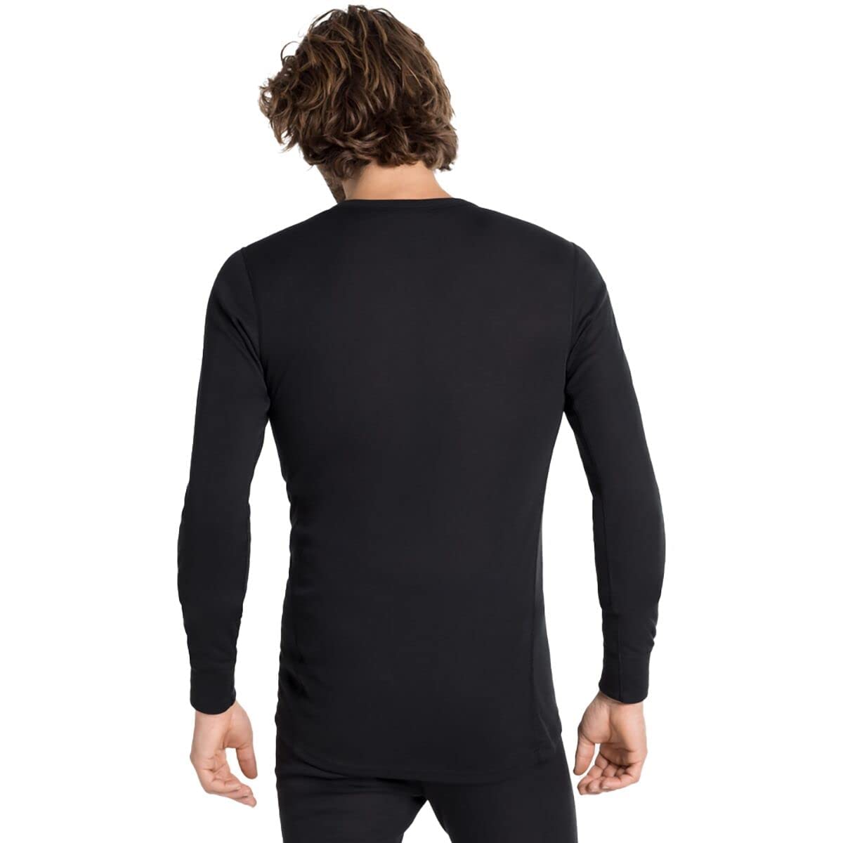 Odlo Herren Funktionsunterwäsche Lange Hose Active X-WARM ECO, Black, L & Herren Funktionsunterwäsche Langarm Shirt Active WARM ECO, Black, L