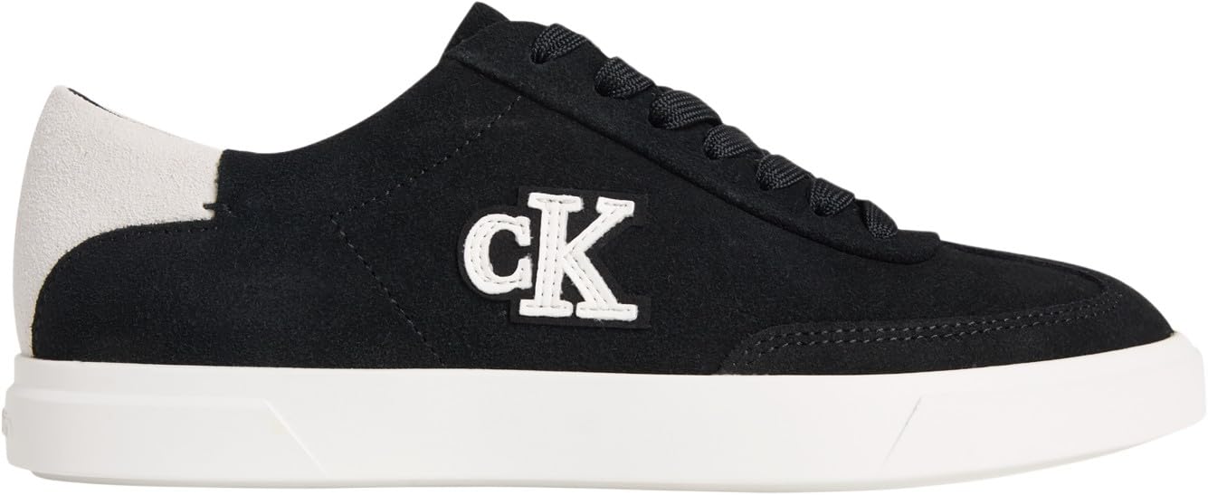 Calvin Klein Women's Low Pro Cups Wt Suede Mg HW0HW03144 Low Top, Black (Black/Bright White), 6.5