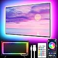 GIPOYENT LED Lights for TV, 16.4FT TV LED Backlight, for 45-75 Inch TV, Music Sync TV LED Light with Bluetooth Function - RGB Color Changing Light Strip for Bedroom (16.4ft)