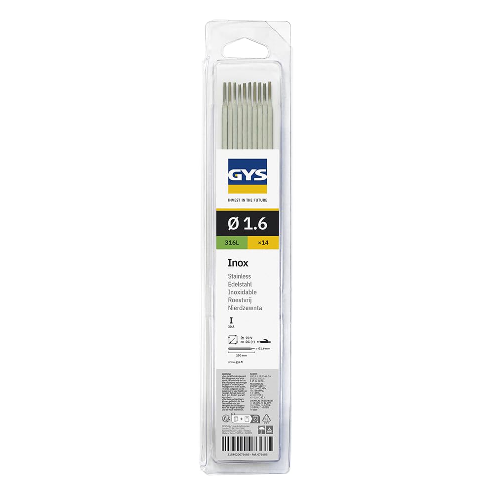 GYS - 14 Elektroden 316L Edelstahl Ø1,6 - Blister - 073685