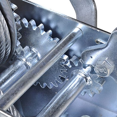 Hand Winch 2000 lb Winch Hand Winch 2 Ways / 2 speeds, 2 Separate Axes