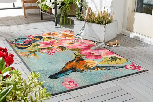 Wash+Dry Bloomibri Doormat, 75 x 120 cm, Washable for Indoor and Outdoor Use Colourful, Multicoloured, 75 x 120 cm (Rectangular) - Image 2