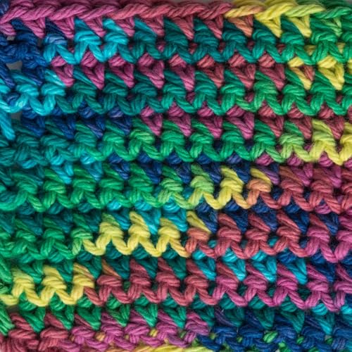 Image of Lily Sugar'n Cream 100% Cotton Yarn 6-Pack Bundle with Bella's Crafts Stitch Markers (Blue-Green Mix)