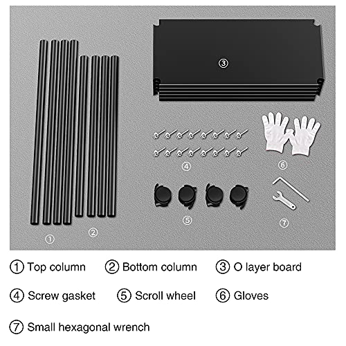 WPT Kitchen Baker's Rack Utility Scaffale per forno a microonde, carrello su ruote, organizer da cucina regolabile a 4 ripiani, in acciaio inox - immagine 6