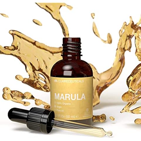 CLAIRECEUTICALS Organic Marula Oil - Pure Marula Oil for Face - Cold Pressed Marula Oil for Hair Care and Skin Care - Face Oil for Women, Organic Facial Oil, Marula Hair Oil, Night Face Oil, 50 ml Cover