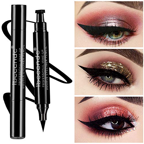 Eyeliner Stamp-2 Wingliner Black Make Up Pens,Waterproof Make Up,Smudgeproof,Winged Long Lasting Liquid Eye liner Pen,Vamp Style Wing,Eyeshadow,No Dipping Perfect Cat Eye Look,2 Pens in a Pack
