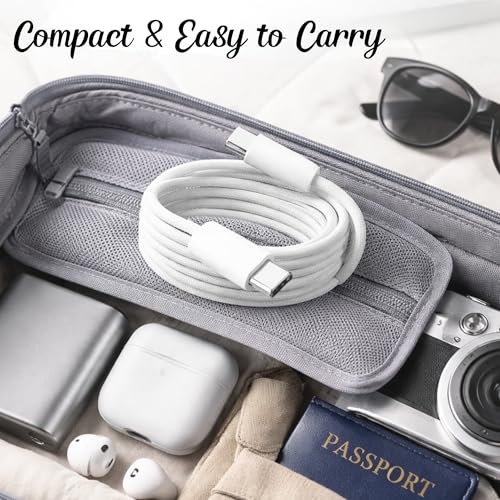 Image of Umake USB-C to C Cable 60W PD Fast Charging, 1 Meter High-Speed Data Sync Cord, Durable Braided Build, Compatible with Redmi Note 13 Pro+, Poco X6 Pro, Mi 11X, OPPO Reno Series (bis certified)