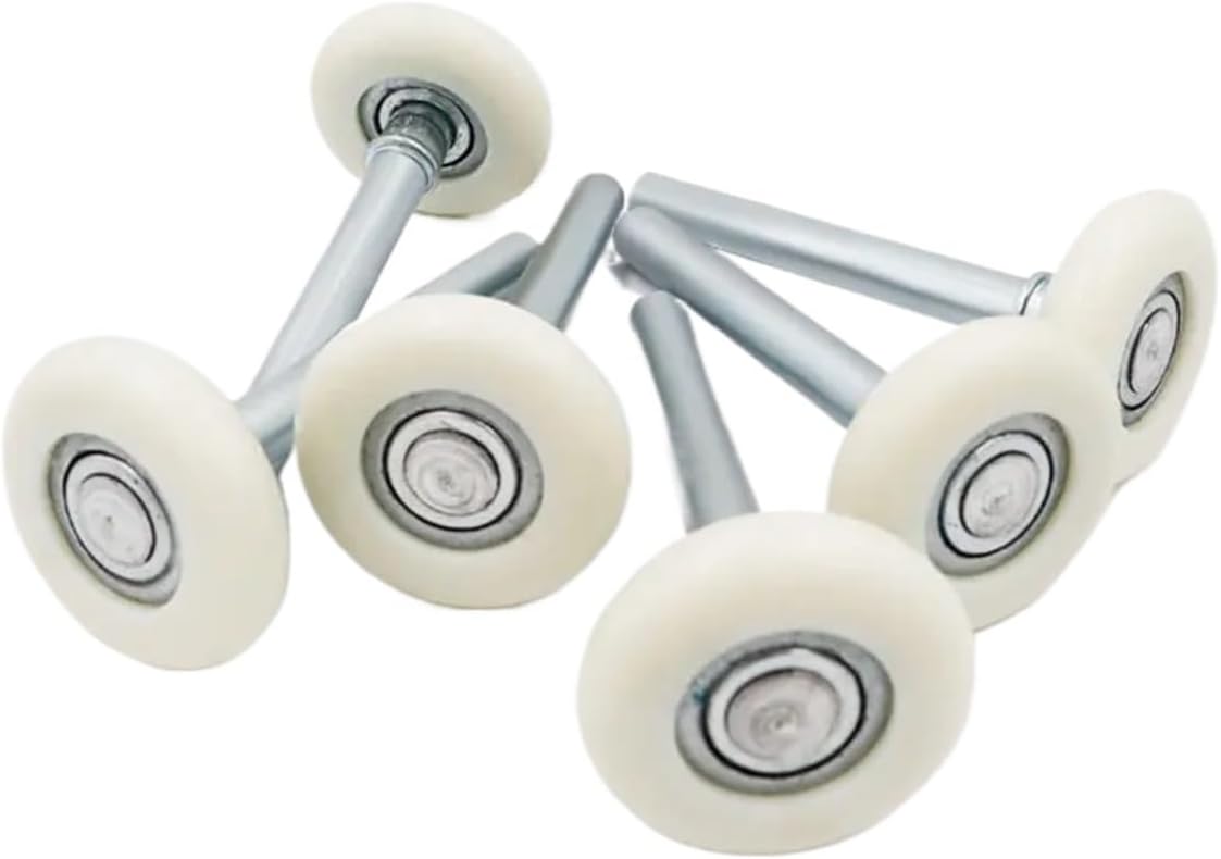 Garage Door Rollers 4pc Nylon White Garage Door Rollers Wheel Ball Sealed Bearing 170mm Length Quiet and Smooth Garage Door Wheels Replacement