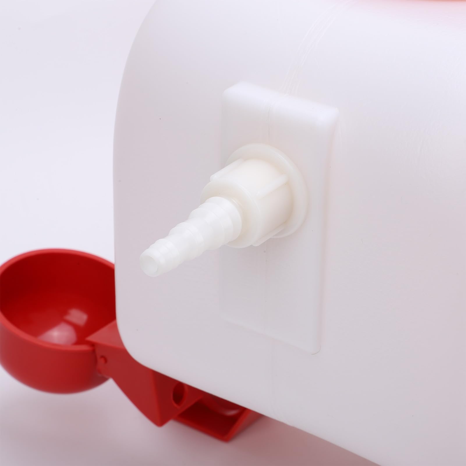 Bebedero automático de pollo con 10 tazas y extensión de manguera, alimentador de plástico para pollos, patitos, palomas