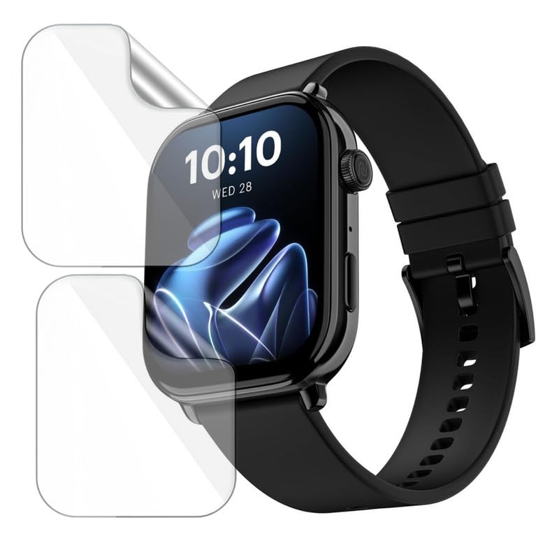 Image of 2 Pack| Smartwatch Screen Protector for Noise Pulse 4 Max |1.96 inch| | Flexible TPU Film, 9H Scratch Resistant, Bubble Free Installation - Not Tempered Glass