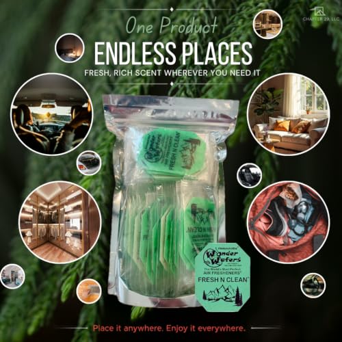 Image of Wonder Wafers 75 Count Air Fresheners Individually Wrapped, Fresh N Clean Fragrance