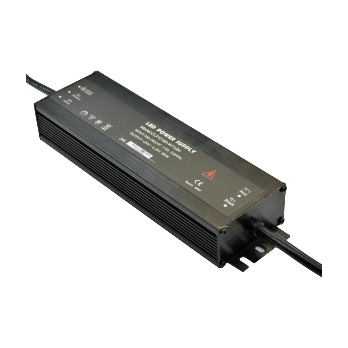 Fuente de alimentación conmutada for exteriores, transformador potencia con letras luminosas LED, tira luz 12v y 24v, ultrafino(CLPS150-W1V24)