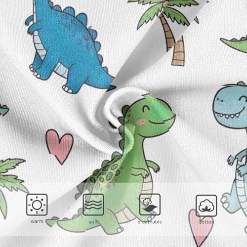 Toddler Panties, Cute Dinosaurs Blue Green Girls Cotton Underwear, 2–8 Years3