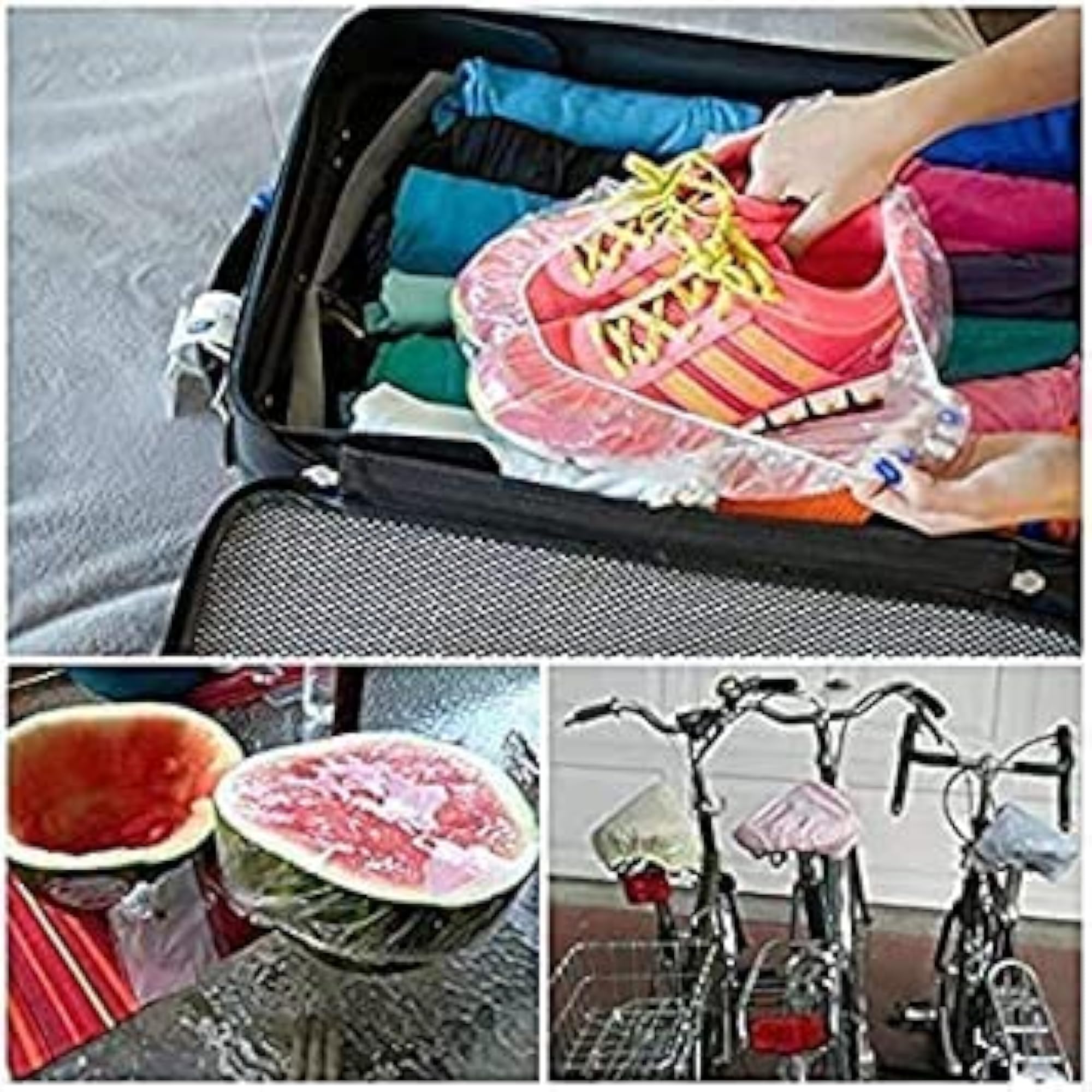 Pack of 6 Reusable Shower Caps for Women