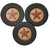 Cwi gifts 6 faith family friends 3pc vine star plate small  urban country home decor