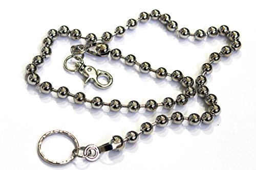 TFJ Men Fashion Wallet Chain Big Metal Keychain Balls Extra Long Side Pocket Clasp3