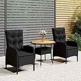 Confort d'assise ergonomique : les fauteuils de jardin sont ergonomiques avec des dossiers et des accoudoirs incurvés pour un maintien optimal. Grâce au mécanisme à ressort à gaz, le dossier peut être ajusté en continu, ce qui rend ce meuble d'extérieur particulièrement confortable.