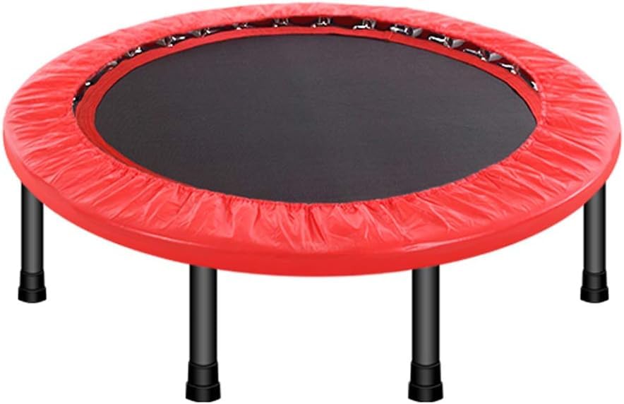 Trampolín de Fitness Trampolín de Ejercicio for Fitness, trampolín for Interior, jardín, Entrenamiento Cardiovascular, trampolín con Cubierta, Peso máximo de 200 kg en Color Rojo