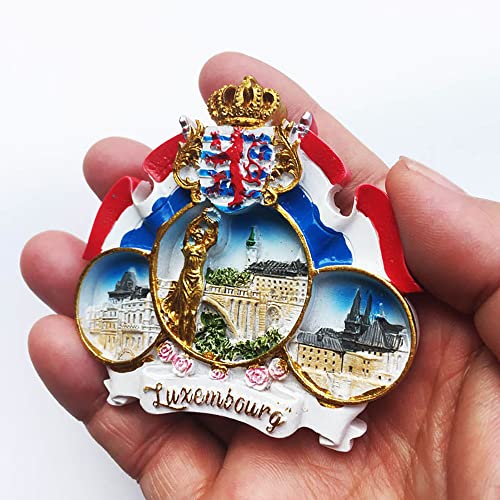 Imán Refrigerador Emblema Nacional Luxemburgo 3D miniatura 5