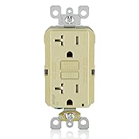 Vista 17 de Leviton Combinación GFCI de autoprueba SmartlockPro de 15 A con USB tipo A y tipo C en pared, cargador USB para teléfonos inteligentes y tabletas