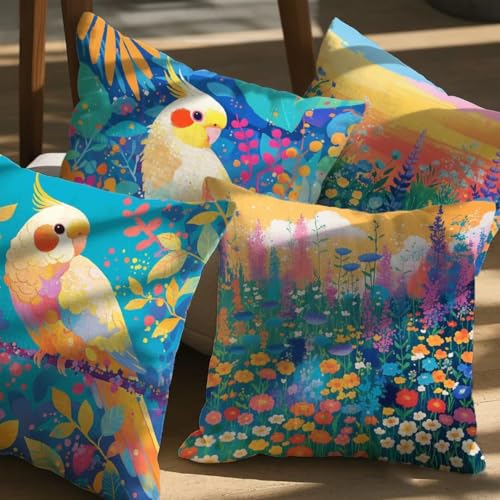 Housse de coussin 35x35cm imperméable pour protéger canapé et salon