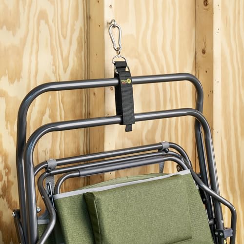 Hook 'n Hang Wrap-It Storage Straps - Assorted 3-Pack Black - Heavy Duty Extension Cord Holder with Hooks for Cord or Garden Hose Storage by Wrap-It Storage - Image 6
