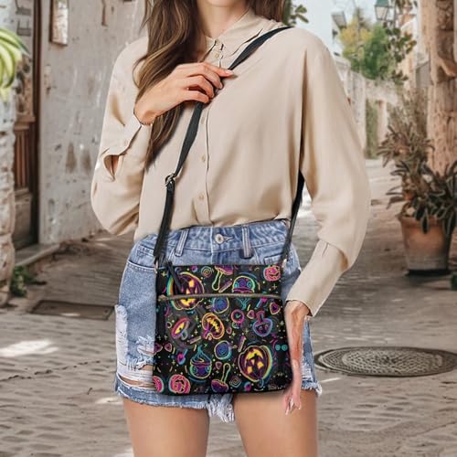 Image of Leather Purses for Women, Leather Hobo Bags for Women Travel Sling Purse Triple Zippered Pockets Shoulder Bag