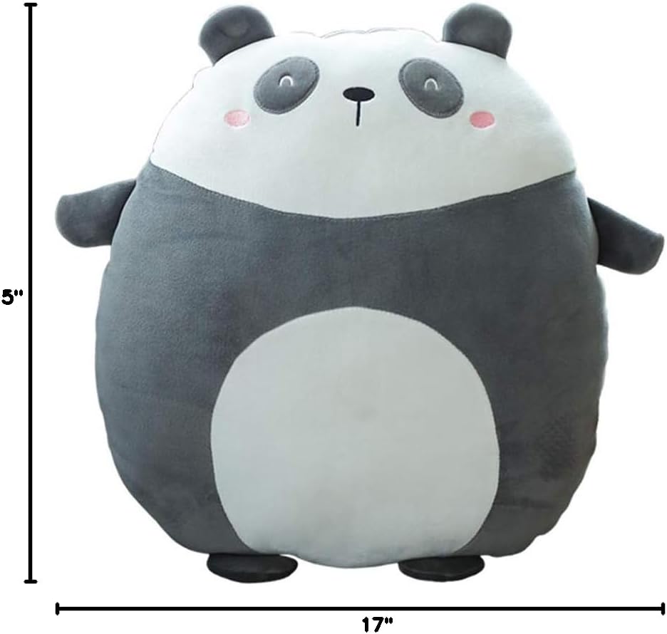 Panda Plush Hugging Pillow, Panda Stuffed Animal Toy Kawaii Plushie Throw Pillows Gifts for Birthday, Valentine, 16inch