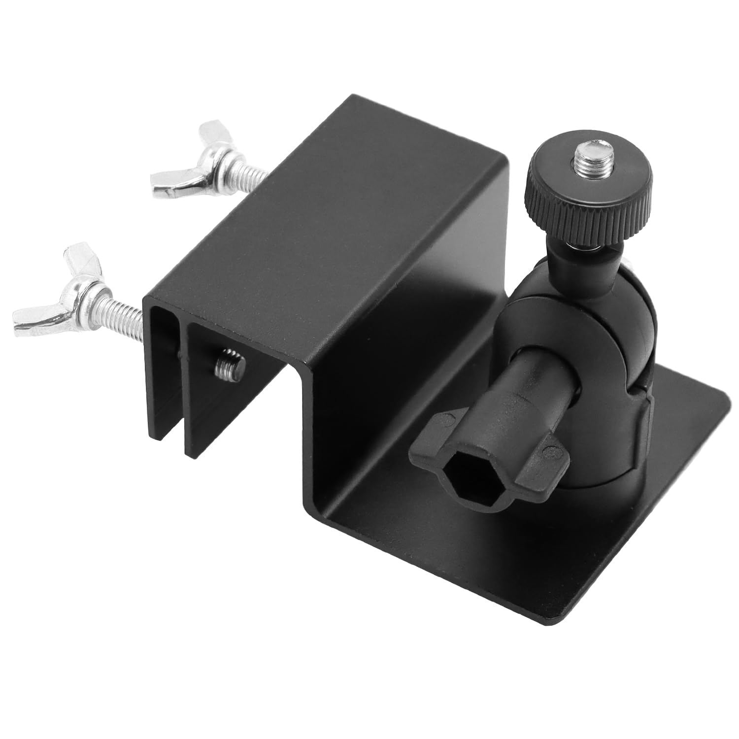QWORK® Universal Camera Mount for Gutter - Compatible with Arlo/Blink Cameras - 360° Swivel & Tilt -with Screw Adapter