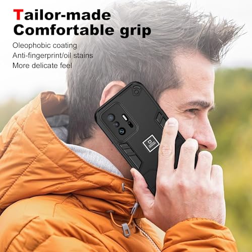 Coque Xiaomi 11T Pro 5G Double Couche Anti-Chute Armure de Protection TPU PC Noir