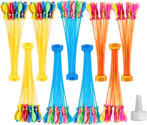 1 Pack Bunch Water Balloons – 111 Pieces Quick-Fill Assorted Water Bombs with Hose Nozzle – Fun Summer Toy for Kids, Garden, Pool Parties & Outdoor Games