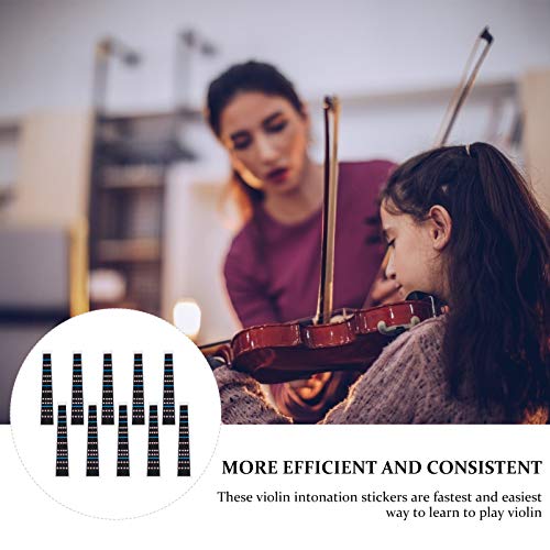 ARTIBETTER Folhas 10 Violino Dedo Etiqueta Guia Guia de Etiqueta Marcador Fretboard Fingerboard Dedo