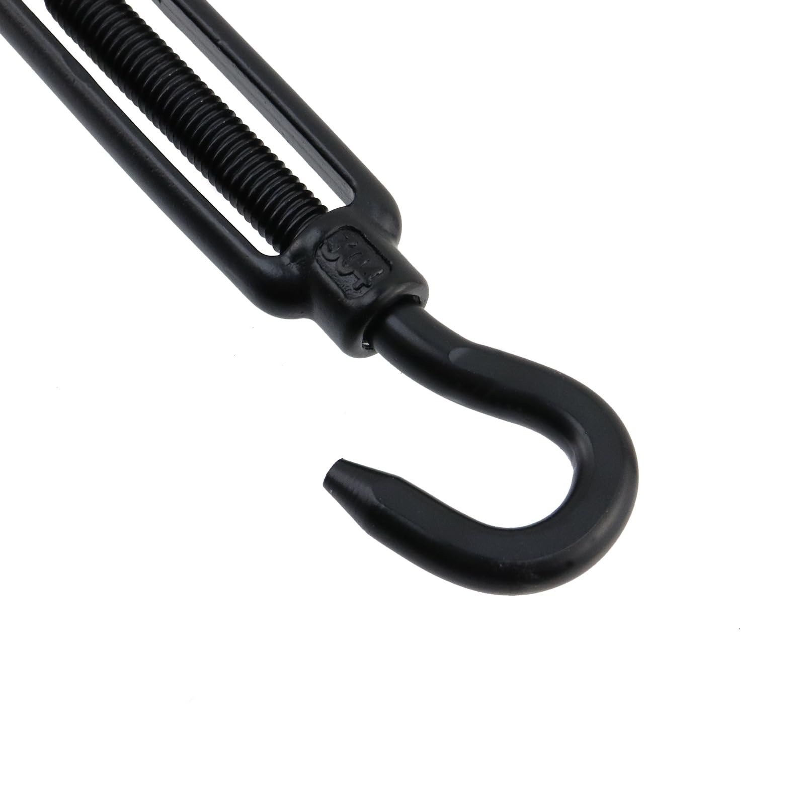 Tenditore M8 in acciaio inox, gancio e occhiello, nero, regolabile, tenditore decorativo per fune metallica, gancio decorativo per fissaggio a vela da appendere al giardino, ombreggiante