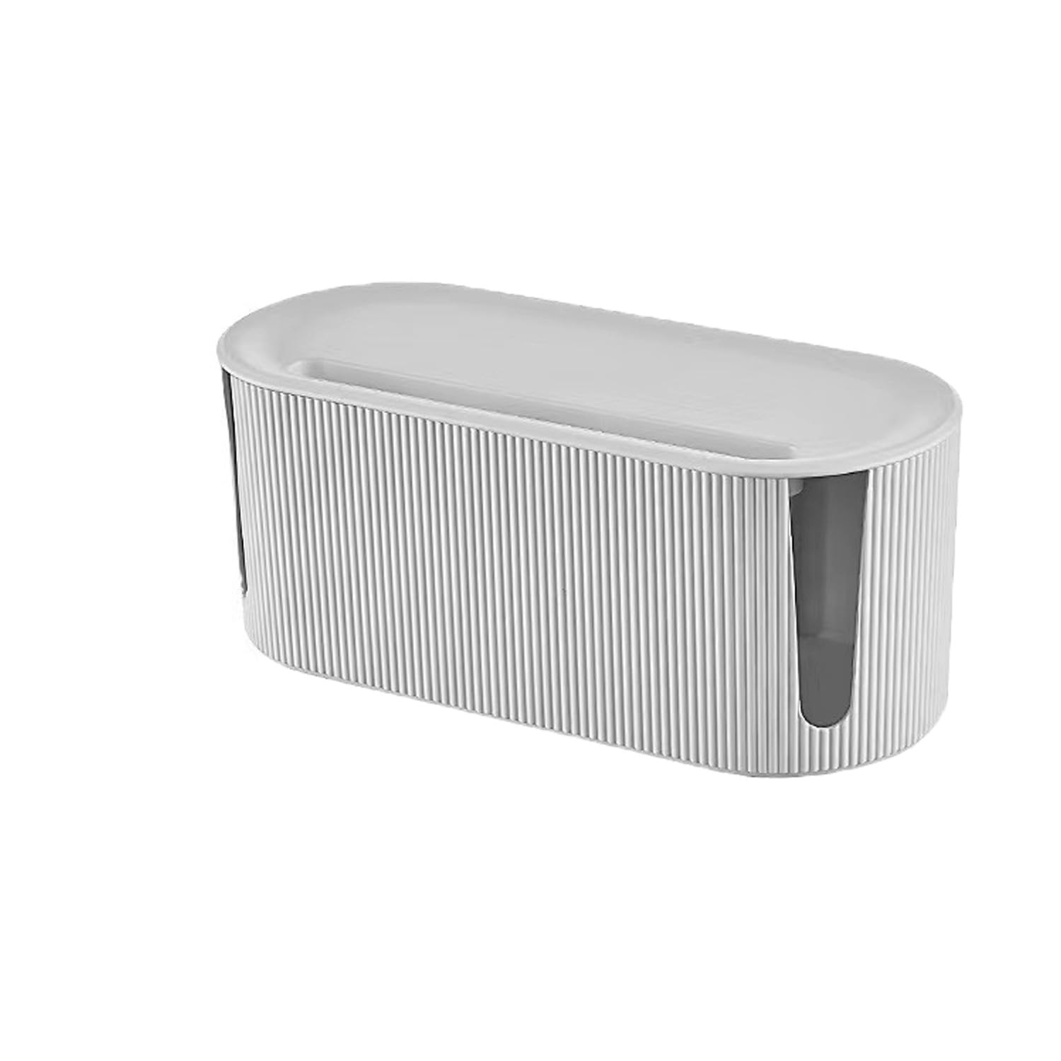 Groß Steckdosenbox, Kabelmanagement Box, Cord Organizer Box, Kabelaufbewahrung Kabelbox, Kabelsammler Aufbewahrungsbox, Elegante Kabelbox, Draht Aufbewahrungsbox für Zuhause (Grün) (weiß)
