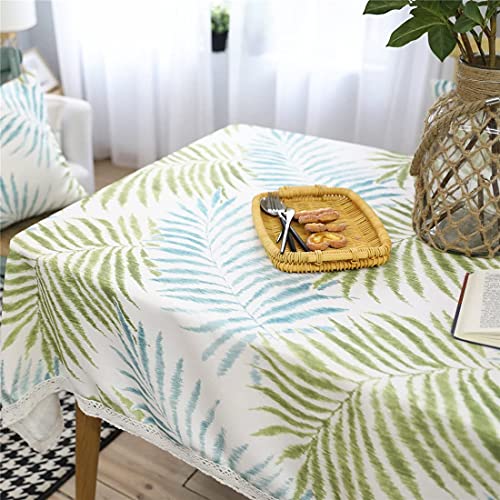 Nappe verte rectangulaire pour repas de cuisine sans tache